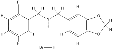 Benzo[1,3]dioxol-5-ylmethyl-(2-fluoro-benzyl)- Struktur