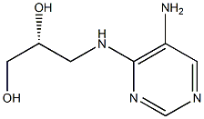 (2R)-3-[(5-aminopyrimidin-4-yl)amino]propane-1,2-diol Struktur