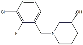 (3R)-1-(3-chloro-2-fluorobenzyl)piperidin-3-ol Struktur