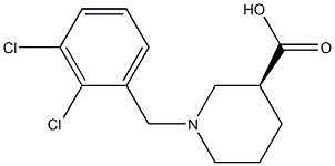 (3S)-1-(2,3-dichlorobenzyl)piperidine-3-carboxylic acid Struktur