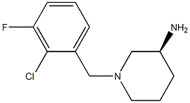 (3S)-1-(2-chloro-3-fluorobenzyl)piperidin-3-amine Struktur