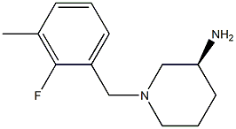 (3S)-1-(2-fluoro-3-methylbenzyl)piperidin-3-amine Struktur