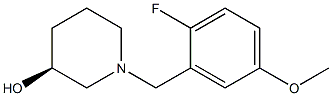 (3S)-1-(2-fluoro-5-methoxybenzyl)piperidin-3-ol Struktur