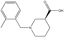 (3S)-1-(2-methylbenzyl)piperidine-3-carboxylic acid Struktur