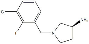 (3S)-1-(3-chloro-2-fluorobenzyl)pyrrolidin-3-amine Struktur