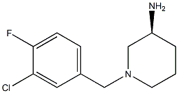 (3S)-1-(3-chloro-4-fluorobenzyl)piperidin-3-amine Struktur