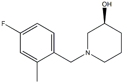 (3S)-1-(4-fluoro-2-methylbenzyl)piperidin-3-ol Struktur