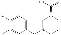 (3S)-1-(4-methoxy-3-methylbenzyl)piperidine-3-carboxylic acid Struktur