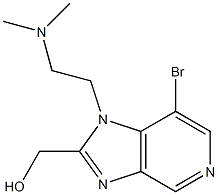 {7-bromo-1-[2-(dimethylamino)ethyl]-1H-imidazo[4,5-c]pyridin-2-yl}methanol Struktur