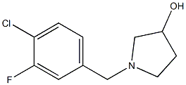 1-(4-chloro-3-fluorobenzyl)pyrrolidin-3-ol Struktur