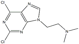 2-(2,6-dichloro-9H-purin-9-yl)-N,N-dimethylethanamine Struktur