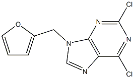 2,6-dichloro-9-(furan-2-ylmethyl)-9H-purine Struktur