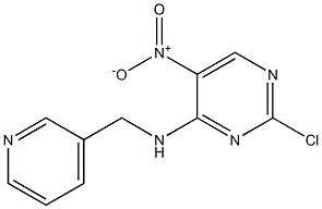 2-chloro-5-nitro-N-(pyridin-3-ylmethyl)pyrimidin-4-amine Struktur