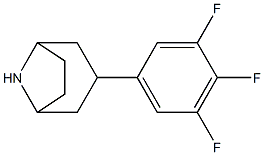 3-(3,4,5-trifluorophenyl)-8-azabicyclo[3.2.1]octane Struktur