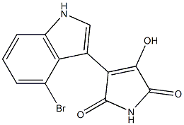 3-(4-bromo-1H-indol-3-yl)-4-hydroxy-1H-pyrrole-2,5-dione Struktur