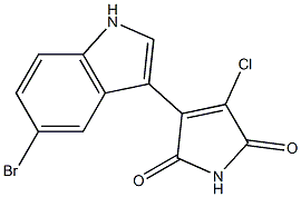 3-(5-bromo-1H-indol-3-yl)-4-chloro-1H-pyrrole-2,5-dione Struktur