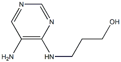 3-[(5-aminopyrimidin-4-yl)amino]propan-1-ol Struktur