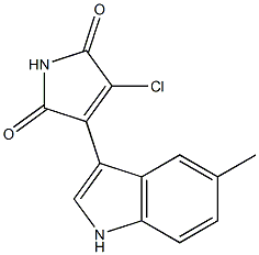 3-chloro-4-(5-methyl-1H-indol-3-yl)-1H-pyrrole-2,5-dione Struktur