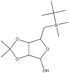 6-[(tert-Butyl-dimethyl-silanyl)-methyl]-2,2-dimethyl-tetrahydro-furo[3,4-d][1,3]dioxol-4-ol Struktur