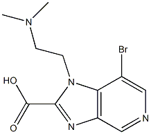 7-bromo-1-[2-(dimethylamino)ethyl]-1H-imidazo[4,5-c]pyridine-2-carboxylic acid Struktur