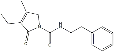 3-Ethyl-4-methyl-2-oxo-2,5-dihydro-pyrrole-1-carboxylic
acid phenethyl-amide Struktur