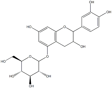 (+)-Catechin-5-O-glucoside Struktur