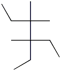 3,3,4-trimethyl-4-ethylhexane Struktur