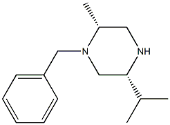 (2R,5R)-1-BENZYL-2-METHYL-5-(PROPAN-2-YL)PIPERAZINE Struktur