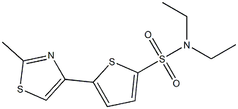 N2,N2-DIETHYL-5-(2-METHYL-1,3-THIAZOL-4-YL)THIOPHENE-2-SULFONAMIDE Struktur