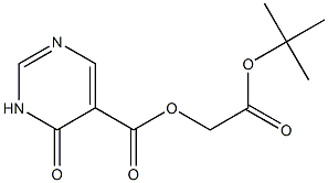 1-Tert-Butoxycarbonylmethyl-6-oxo-1,6-dihydro-pyrimidine-5-carboxylic acid Struktur