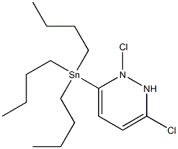 2,6-Dichloro-3-(tributylstannyl)pyridazine Struktur