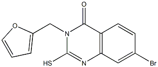 7-BROMO-3-(2-FURYLMETHYL)-2-MERCAPTOQUINAZOLIN-4(3H)-ONE Struktur