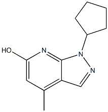 1-CYCLOPENTYL-4-METHYL-1H-PYRAZOLO[3,4-B]PYRIDIN-6-OL Struktur