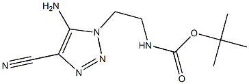 TERT-BUTYL 2-(5-AMINO-4-CYANO-1H-1,2,3-TRIAZOL-1-YL)ETHYLCARBAMATE Struktur