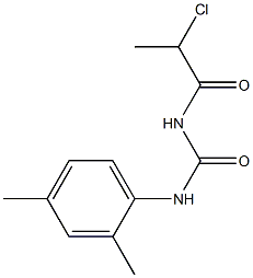 2-CHLORO-N-{[(2,4-DIMETHYLPHENYL)AMINO]CARBONYL}PROPANAMIDE Struktur