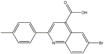 6-BROMO-2-(4-METHYLPHENYL)QUINOLINE-4-CARBOXYLICACID Struktur