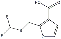 2-{[(DIFLUOROMETHYL)THIO]METHYL}-3-FUROIC ACID Struktur