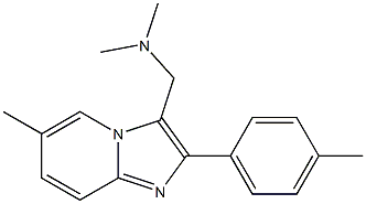 (6-METHYL-2-P-TOLYL-IMIDAZO[1,2-A]PYRIDIN-3-YLMETHYL)-DIMETHYL AMINE Struktur