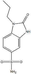 2-OXO-1-PROPYL-2,3-DIHYDRO-1H-BENZIMIDAZOLE-5-SULFONAMIDE Struktur