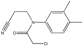 2-CHLORO-N-(2-CYANOETHYL)-N-(3,4-DIMETHYLPHENYL)ACETAMIDE Struktur