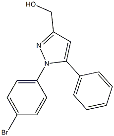 1-(4-BROMOPHENYL)-3-HYDOXYLMETHYL-5-PHENYL PYRAZOLE Struktur