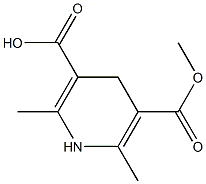 5-METHOXYCARBONYL-2,6-DIMETHYL-1,4-DIHYDRPYRIDINE-3-CARBOXYLIC ACID Struktur