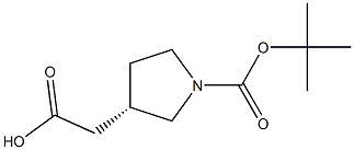 (S)-N-Boc-3-pyrrolidineacetic acid Struktur