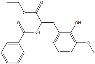 ETHYL 2-BENZAMIDO-3-(2-HYDROXY-3-METHOXYPHENYL)PROPANOATE Struktur