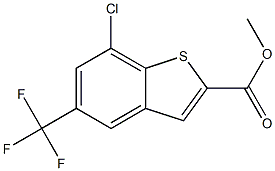 7-CHLORO-5-TRIFLUOROMETHYL-BENZO[B]THIOPHENE-2-CARBOXYLIC ACID METHYL ESTER Struktur