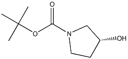 N-t-Butoxycarbonyl-(R)-3-pyrrolidinol Struktur