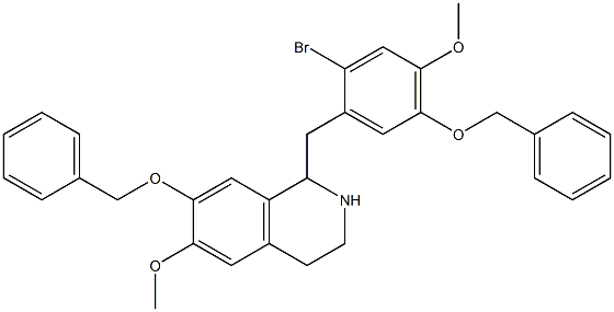 7-BENZYLOXY-1-(5-BENZYLOXY-2-BROMO-4-METHOXYBENZYL)-1,2,3,4-TETRAHYDRO-6-METHOXYISOQUINOLINE Struktur