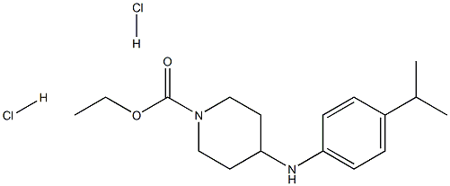 4-P-ISOPROPYLPHENYLAMINEO-N-CARBETHOXYPIPERIDINEDIHYDROCHLORIDE Struktur