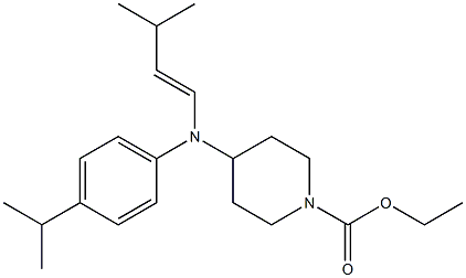 4-(N-(3-METHYLBUT-1-ENYL)-N-(P-ISOPROPYLPHENYL)AMINO)-N-CARBETHOXYPIPERIDINE Struktur