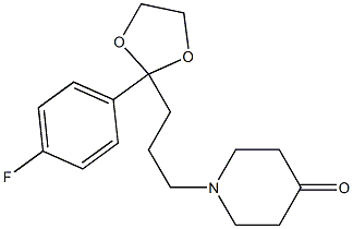 1-[4-(4-FLUOROPHENYL)-4,4-(ETHYLENEDIOXY)BUTYL]-4-PIPERIDINONE Struktur